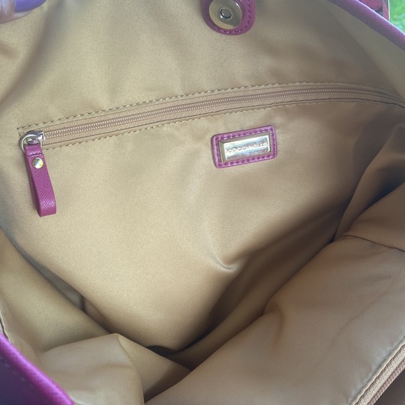 Coccinelle Codice Lavorazione No 8 Saffiano Leather Purse Pink Tote - Picture 7 of 16